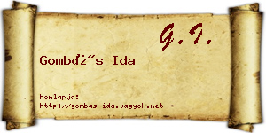 Gombás Ida névjegykártya