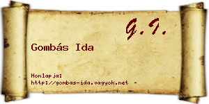 Gombás Ida névjegykártya